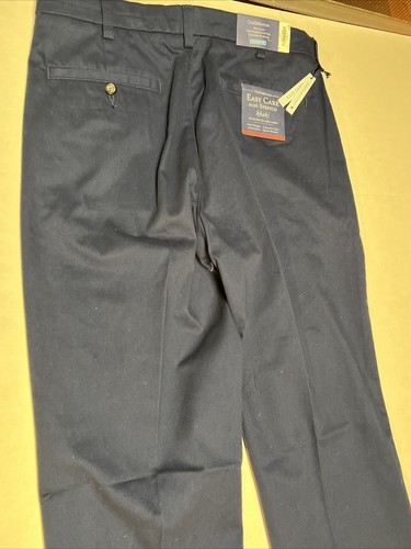 Croft & Barrow Classic Fit Khaki Men’s 32x34 Easy Care with Stretch Pants Blue - Picture 17 of 20