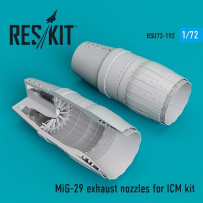 1/72 ResKit RSU72-0192 MiG-29 exhaust nozzles ICM Kit