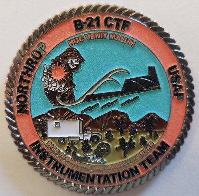  B-21 Raider Stealth Bomber Northrop 2'' Challenge Coin Glow in the Dark **NEW**