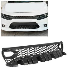 Front Upper Grille Grill With 2 Side Bezels For 2015-2023 Dodge Charger Srt Gt