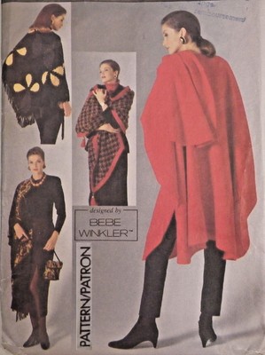 V 8555 Cape Shawls Pouch Sewing Pattern Vogue One Size Uncut Ebay