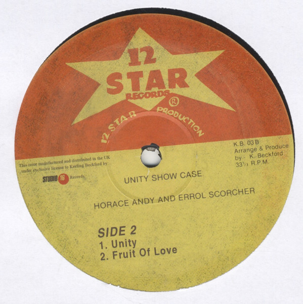 Horace Andy, Errol Scorcher - Unity Showcase (LP, RE) (Near Mint