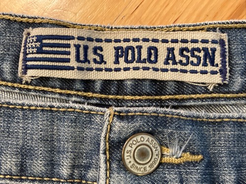 US Polo Assn Mens Relaxed Loose Vintage Denim Blue Jeans TAG 40 Fits 38W x 32L - Picture 2 of 12