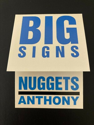 2003-04 Fleer Platinum Big Signs Rookie RC 12 BS Carmelo Anthony