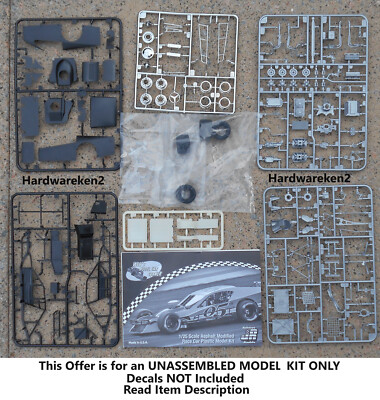 DONOR KIT -  ASPHALT MODIFIED RACE CAR KIT - BLACK - NO DECALS -  1/25