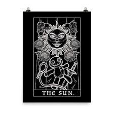 The Sun Tarot Card Poster New Orleans Voodoo Doll Witch