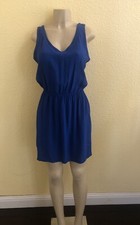 Mango Casual Sleeveless Open Back Blue Dress Size S