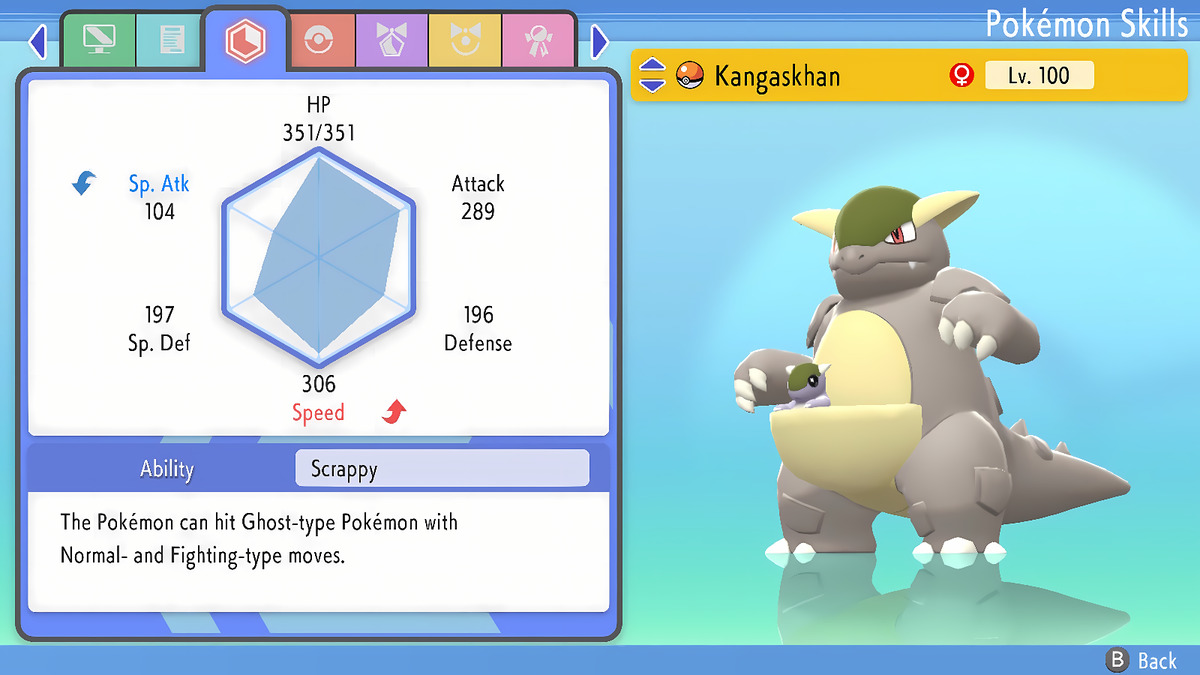 6IV Shiny Kangaskhan Pokemon Brilliant Diamond and Shining Pearl