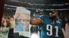 Fletcher Cox  Philadelphia Eagles Signed Superbowl 16x20  Photo JSA