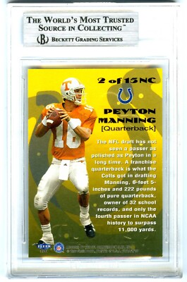 その他 1998 ULTRA PEYTON MANNING ROOKIE Peyton Manning 1998 Ultra Tennessee Rookie Card #201 (3668