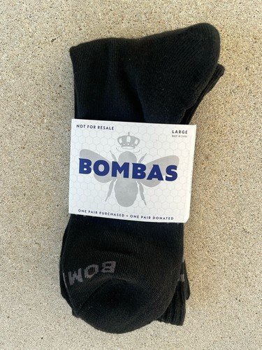 NEW BOMBAS 4 Pairs Men's Calf Socks Size Large 9.5-13 black LOT - Picture 5 of 9