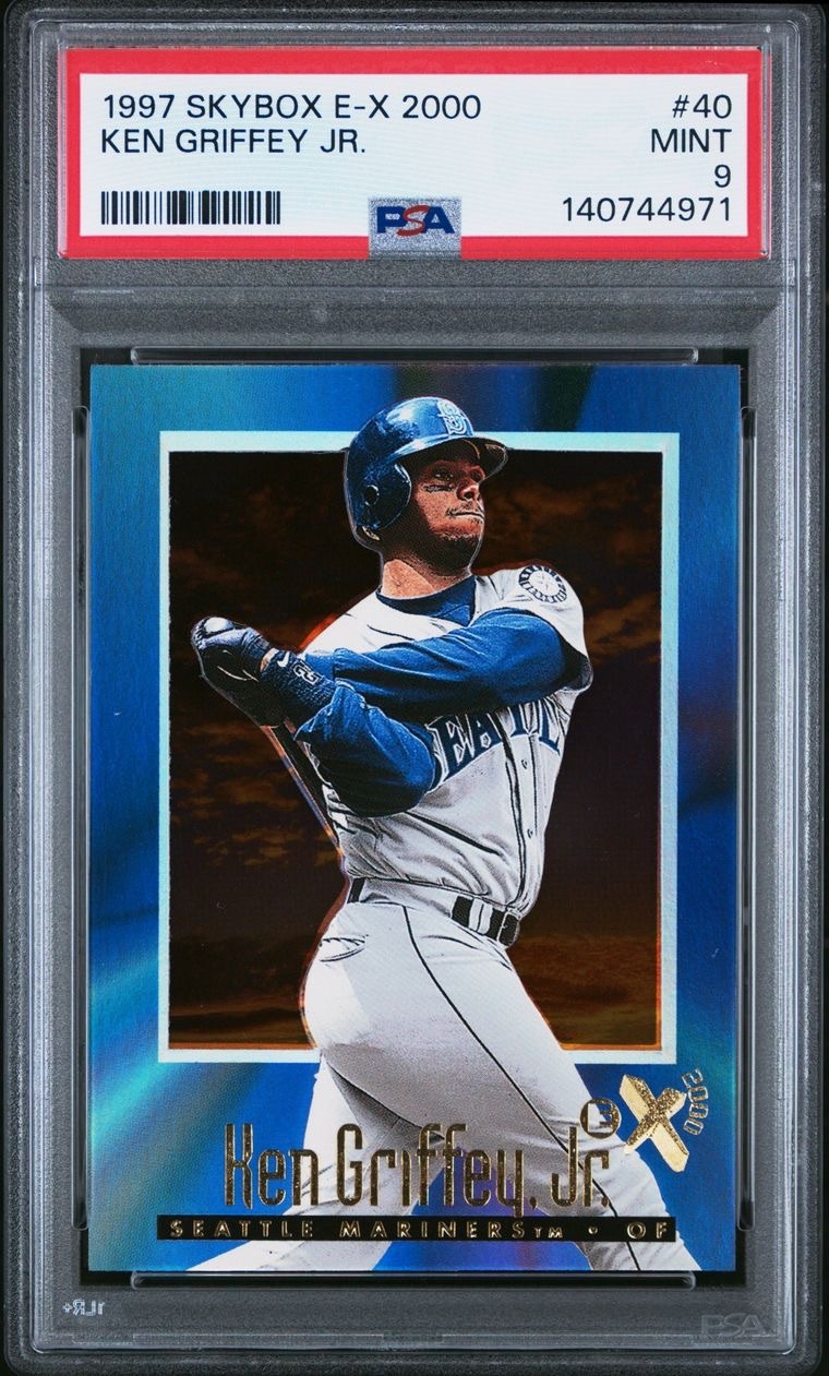 1997 SKYBOX E-X 2000 #40 KEN GRIFFEY JR. PSA 9 MINT - MARINERS HOF LOW POP
