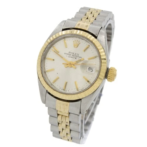 Ladies' Rolex OP Date Two-Tone 26mm Ref.#6917 Silver Dial Watch #W229429-1