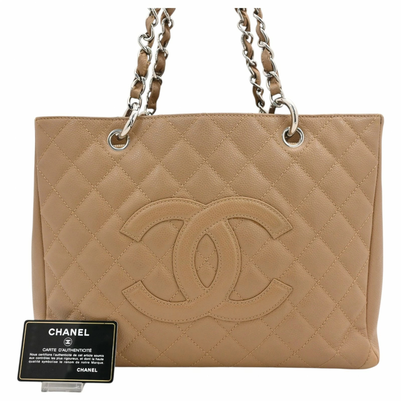 Chanel Grand Shopping Tote GST Shoulder Bag Coco r0_0702