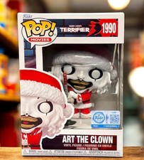 Funko Pop Terrifier 3 Art The Clown Santa with Chainsaw Bloody #1990 w Protector