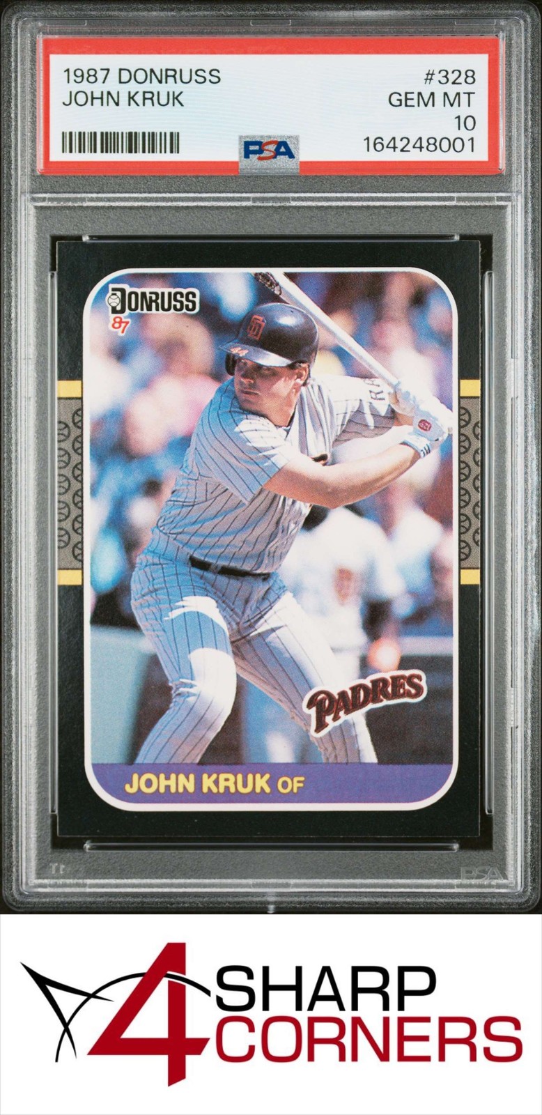 John Kruk #328 Baseball Cards 1987 Donruss trading card — raw and PSA graded price guide