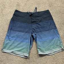 Travis Mathew Board Shorts Swim Trunks Mens 30 Multicolor Blue Comfortable