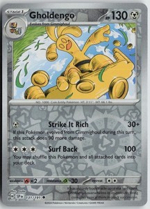Gholdengo 131/191 Surging Sparks Reverse Holo Uncommon