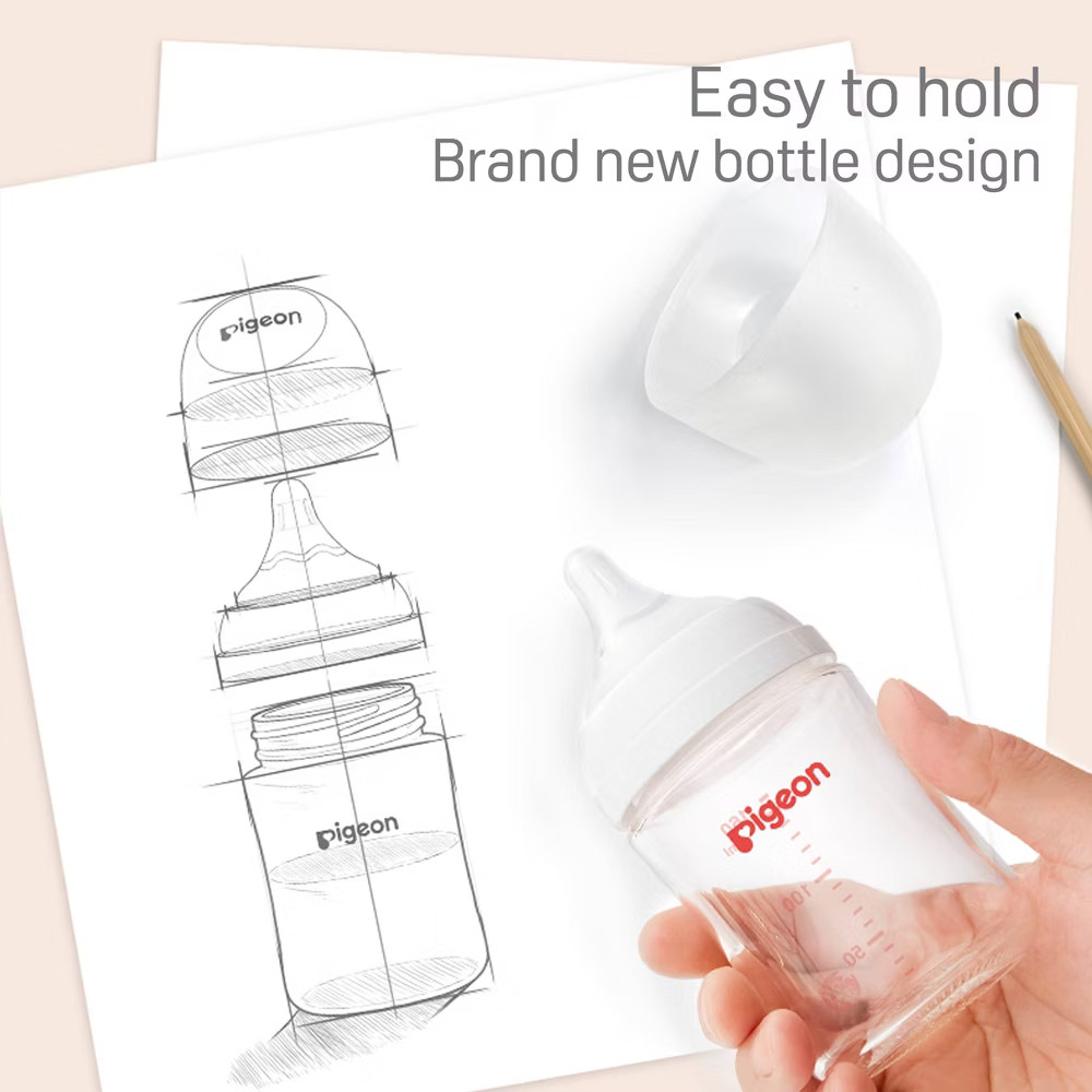 Pigeon Nurture & Nest Wide-Neck and Anti-colic PPSU BPA-Free Baby Bottles with