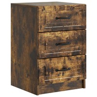 Nachttisch Aus GeräUcherter Eiche 43 X 41 X 63,5 Cm Massivholz-Nachttisch