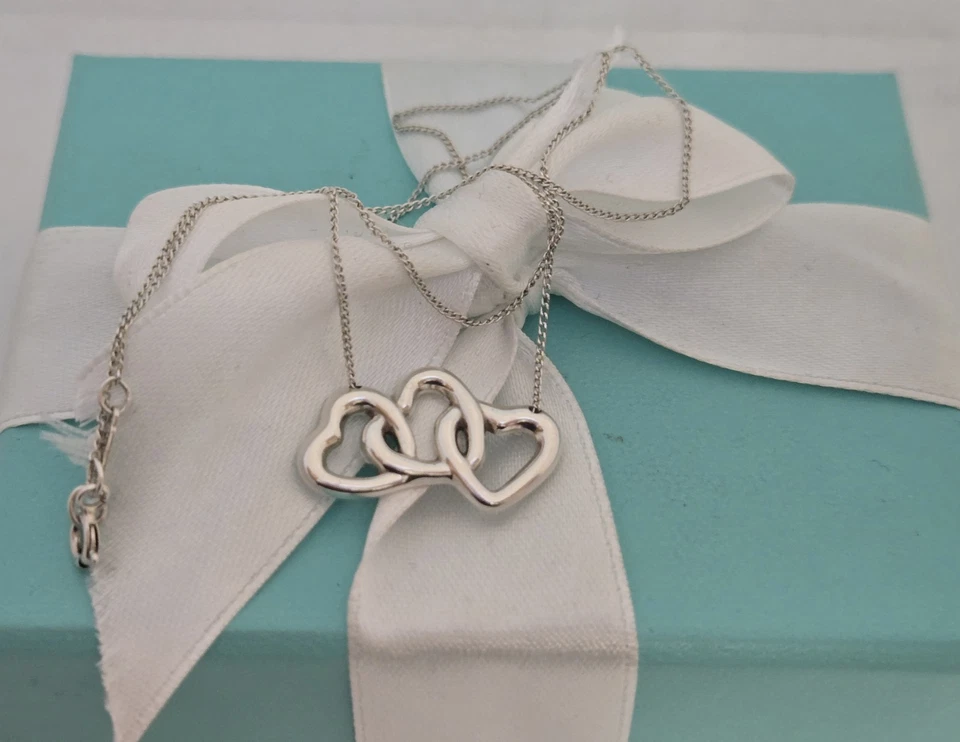 Tiffany & Co. Triple Heart 16" Necklace ✨️US SELLER ✨️ NEW ❗️ Authenticity Cert - Image 3 of 4