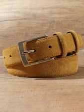 Leather Waist Belt Genuine Cowhide Suede Strap Pin Buckle Unisex Casual Belts