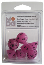 MDG 16mm Polyhedral 7 Dice Glow in the Dark S...