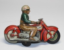 VINTAGE SCHUCO U.S. ZONE GERMANY TIN LITHO KEY WIND CURVO 1000 MOTORCYCLE