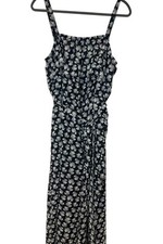 Lane Bryant Jumpsuit Navy Blue White Flowers Removeable Straps Size 20P NWOT
