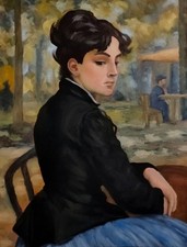 Painting Oil On Panel The Work Retires Evening Accepts Offers 