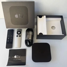 Apple TV 4th Generation HD Media Streamer A1625 - w/ Siri Remote A1513 Cracked