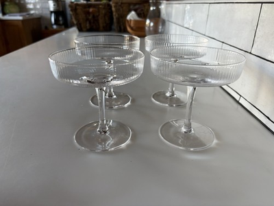 #ad #ad FERM LIVING Ripple Champagne Saucers 4.5 Inches Tall. Classy And Elegant. $39.99