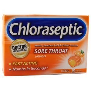 Chloraseptic Sore Throat Lozenges Citrus 18 lzngs