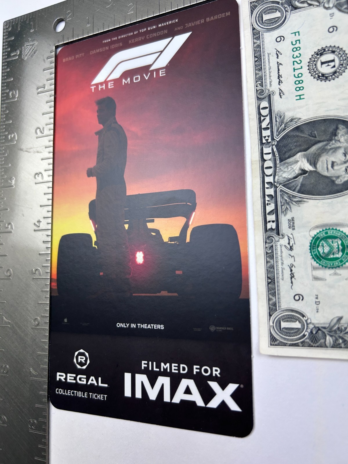 F1 The Movie IMAX Ticket Regal 2025 Brad Pitt