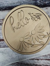 Wooden Blank Sign for Crafts, Unfinished Wood Rounds for DIY, Door hanger, 10"