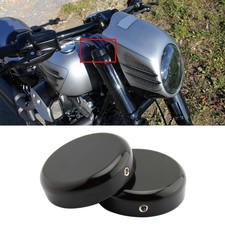 Black Upper Fork Stem Nut Cap Cover For Harley StreetBob Breakout Dyna Softail??
