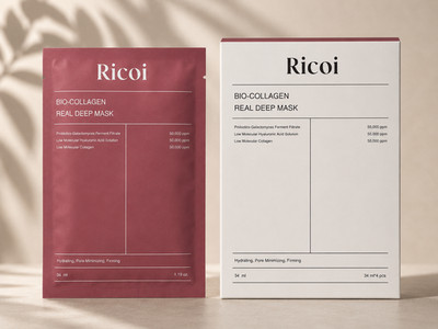 Ricoi Bio Collagen Real Deep Mask Hydrogel Sheet Mask 4 Pack Firming