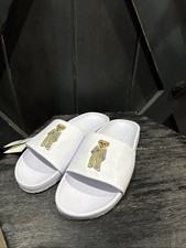 Polo Ralph Lauren Casual Polo Bear Cayson Slides in White Women  s Size 9 - NEW