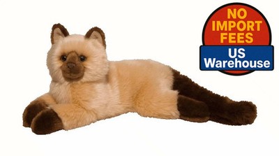 Douglas Sebastian Himalayan Cat Plush Stuffed Animal | 19-inch Long with Tail