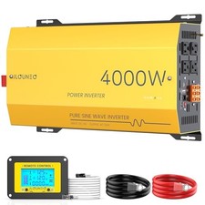 4000W Pure Sine Wave Inverter 12V DC to 120V AC Converter for Home, 12V-4000W