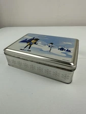 Planters MR PEANUT Christmas Tree  Snowman Collector’s Tin 8.5” x 6.25”