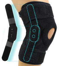 Hinged Knee Brace ACL MCL Meniscus Support Open Patella Adjustable Stabilizer