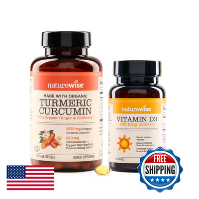 Naturewise Curcumin Turmeric Vitamin D3 5000Iu For Joint Muscle Bone Immune