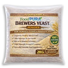 FoodPURA 2KG Brewers Yeast Powder NON De Bittered Human Grade PURE Supplement