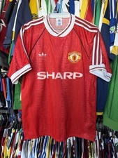 VINTAGE MANCHESTER UNITED ENGLAND 1990/1992 HOME FOOTBALL SHIRT JERSEY ADIDAS
