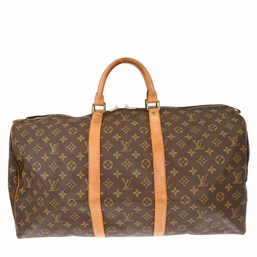 Louis Vuitton Keepall Bag Monogram Canvas Brown Travel Bag