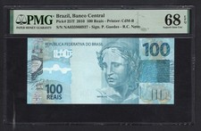 Brazil 100 Reais 2010 P257f Uncirculated Grade 68 Top Pop