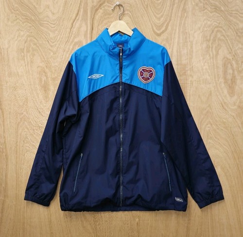 Hearts Umbro Trainingsjacke Herren XL blau Full Zip Heart Of Midlothian Football 461