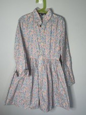 Polo Ralph Lauren Girls Floral Shirt Dress Cotton Long Sleeve Size 10
