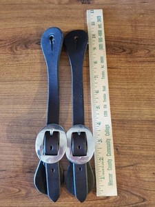  Leather Spur Straps Western Dark Brown Nice